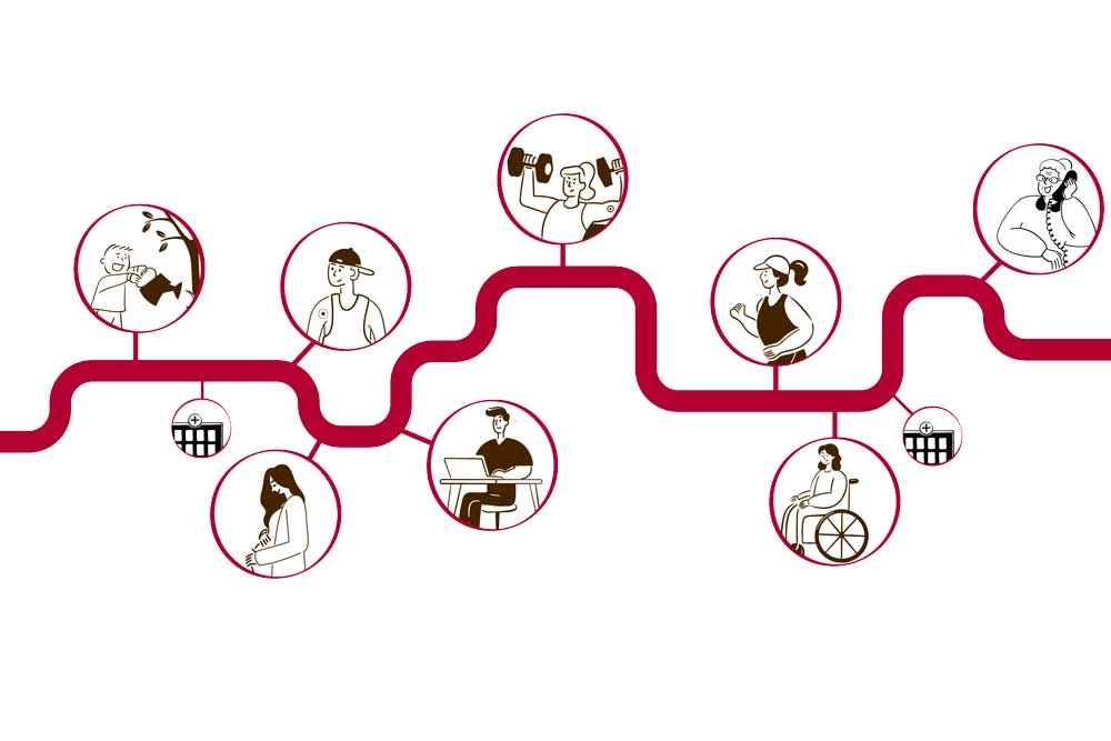 Grafisk billede af livsforløb