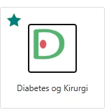 Billede af knappen til det digitale beslutningsstøtteværktøj'Dia'betes og kirurgi', som den ser ud i Region Midtjyllands Citrix-platform.